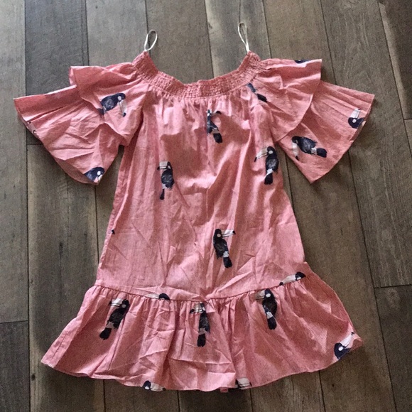 Zara Basic Pocketed Stripe Ruffle Toucan Dress - Picture 2 of 11